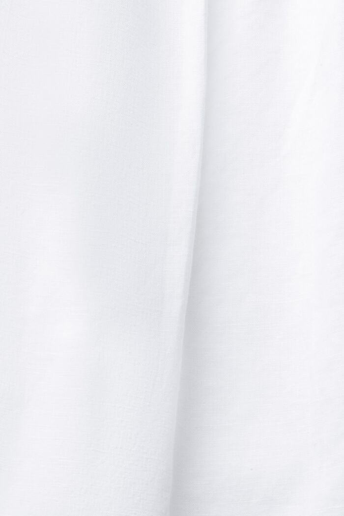 Pellavasekoitetta: nappilistallinen mekko, WHITE, detail image number 4