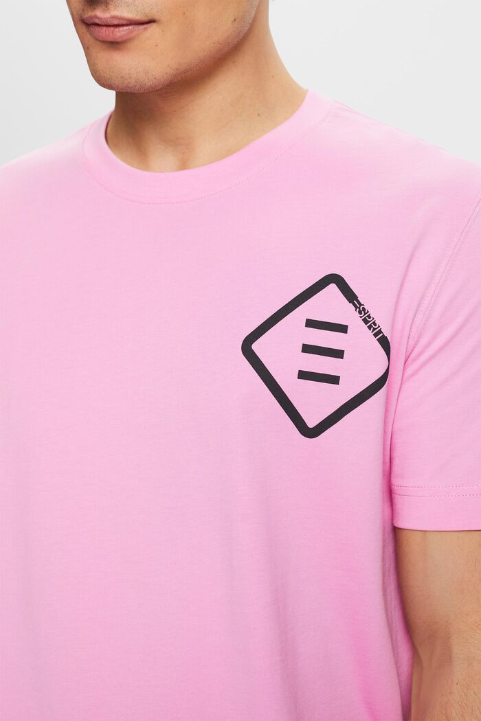 Logollinen t-paita puuvillajerseytä, PINK, detail image number 3