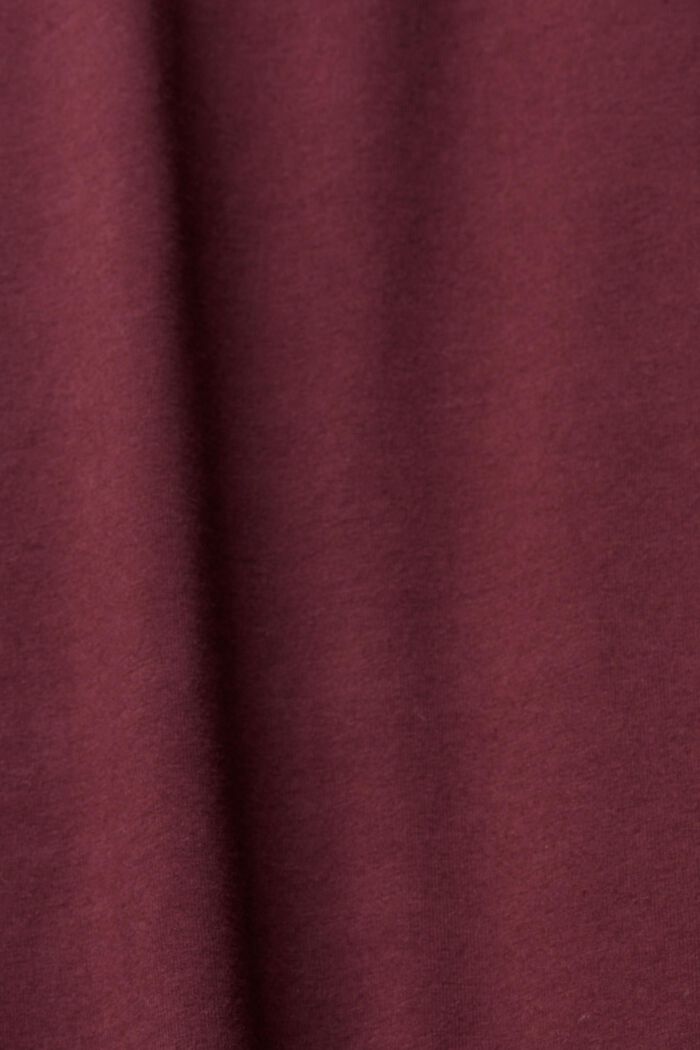 Pyjamasetti, jonka housut ruutukuvioitua flanellia, BORDEAUX RED, detail image number 1