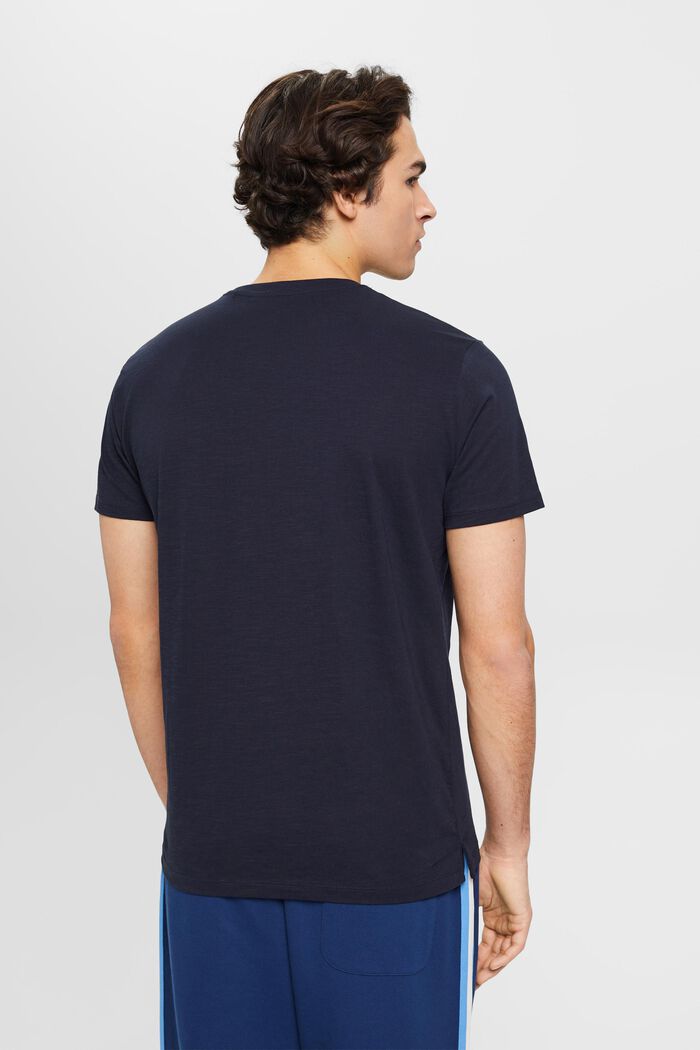Puuvillainen t-paita rintataskulla, NAVY, detail image number 3
