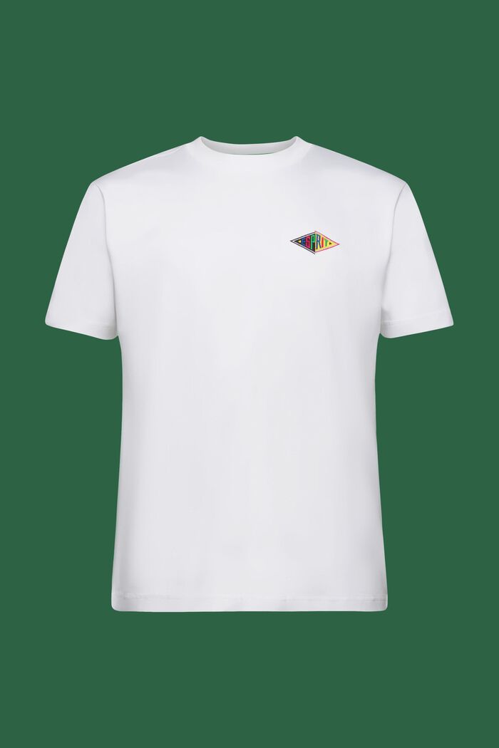 Logollinen t-paita puuvillajerseytä, WHITE, detail image number 7