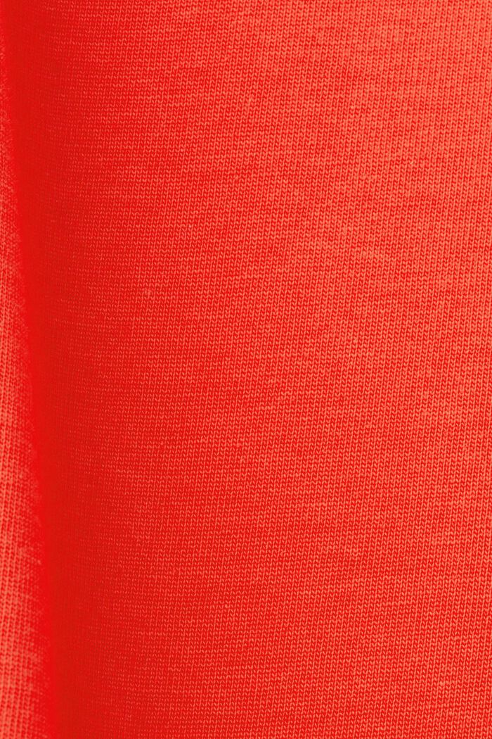 Geometrisesti painettu t-paita luomupuuvillaa, ORANGE RED, detail image number 6