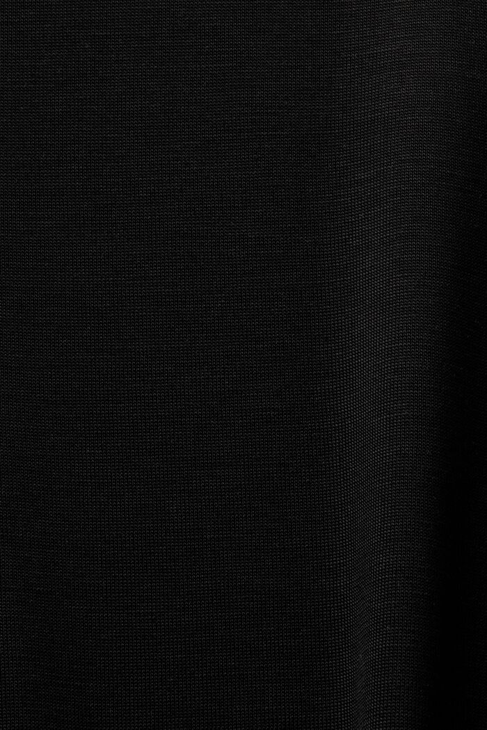 Pitkähihainen poolopaita jerseytä, BLACK, detail image number 4