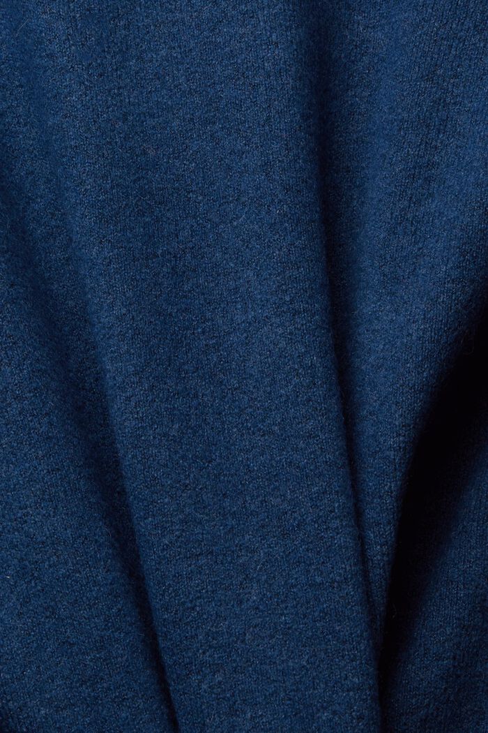 Sis. villaa: kiinnityksetön neuletakki, PETROL BLUE, detail image number 1
