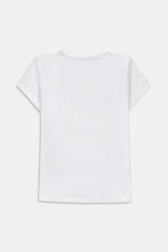 T-paita retroprintillä, puuvillastretchiä, WHITE, detail image number 1