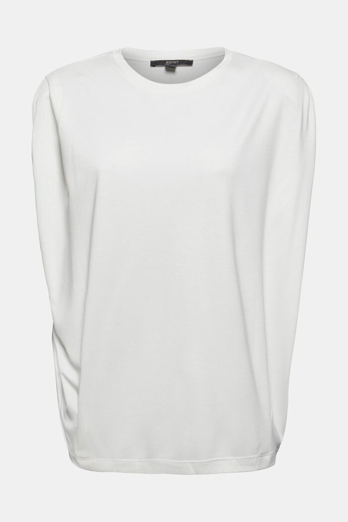 T-paita olkatoppauksilla, LENZING™ ECOVERO™, OFF WHITE, detail image number 0