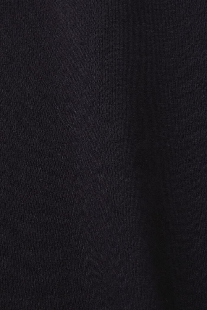 T-paita, jossa syvä, pyöreä pääntie, BLACK, detail image number 5