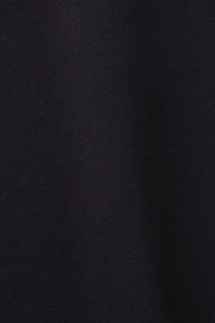 Slim fit -mallinen t-paita, jossa U-pääntie, BLACK, detail image number 5