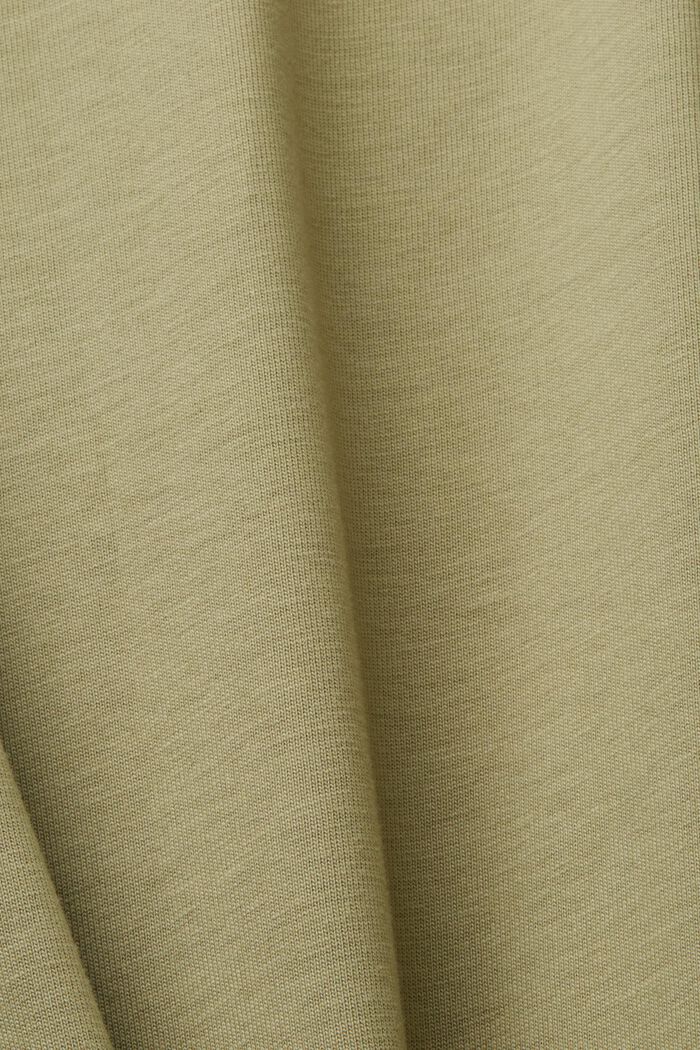 Jersey-t-paita 100 % puuvillaa, rinnan kohdalla painatus, LIGHT KHAKI, detail image number 4