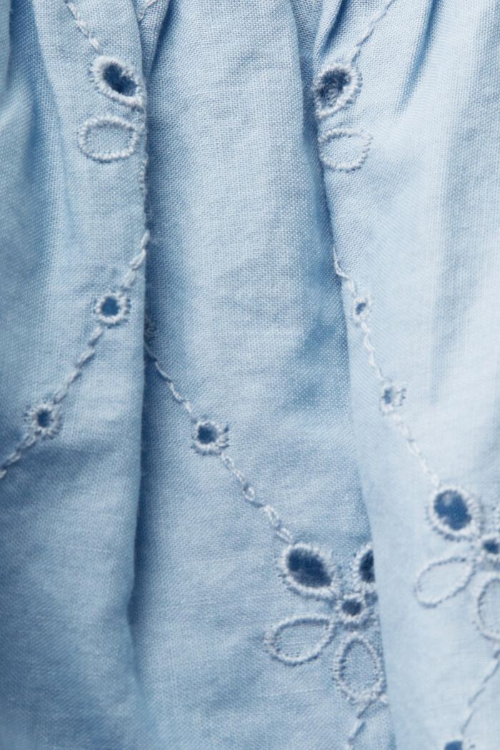 Kirjailtu mekko, 100 % puuvillaa, LIGHT BLUE LAVENDER, detail image number 4