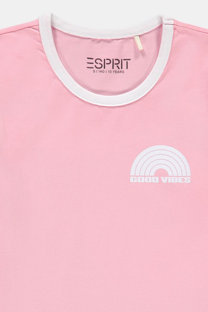 Sateenkaaripainettu T-paita, LIGHT PINK, detail image number 1