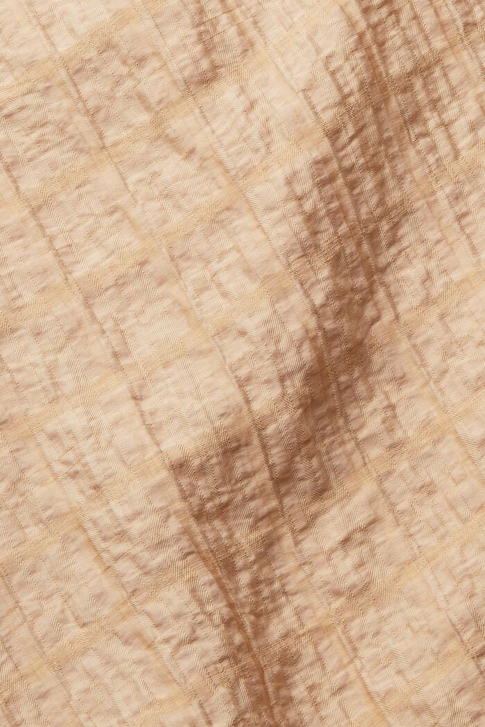 Ruudullinen, ryppypintainen pusero, CREAM BEIGE, detail image number 5