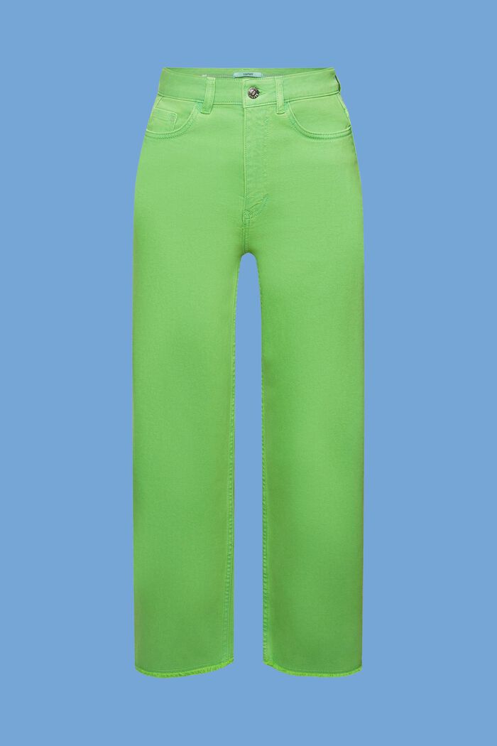 Korkeavyötäröiset suoralahkeiset housut, GREEN, detail image number 7