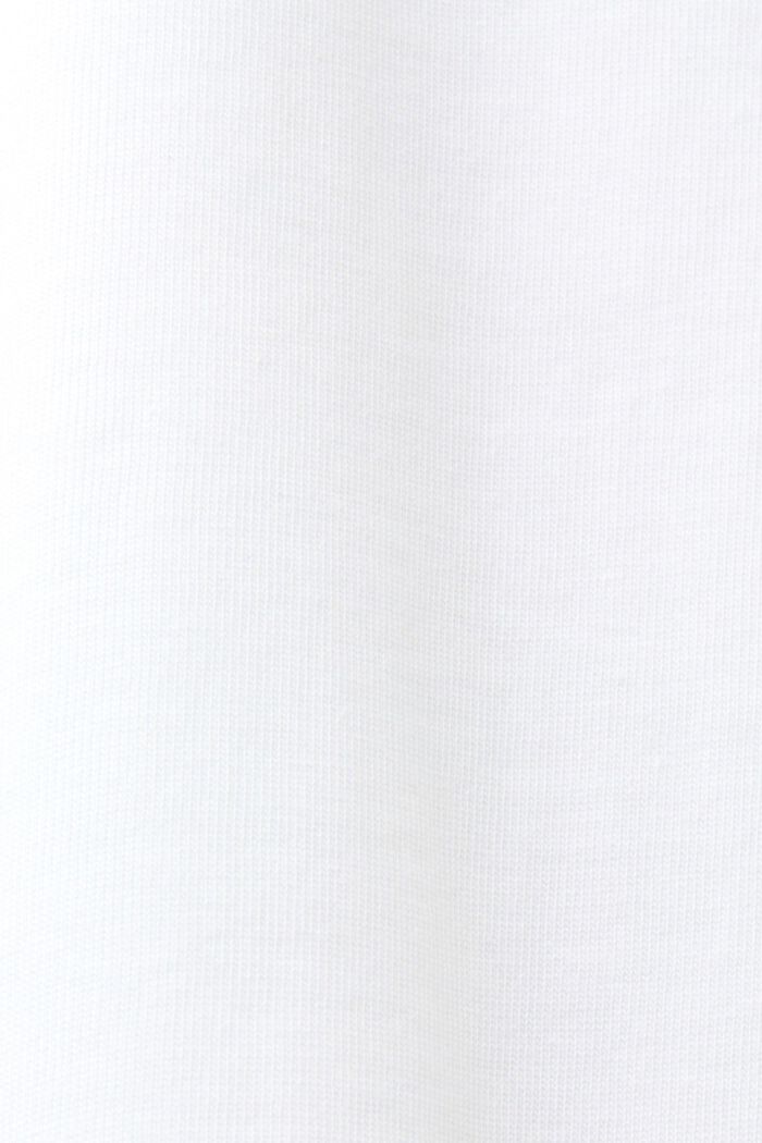 Geometrisesti painettu t-paita luomupuuvillaa, WHITE, detail image number 5