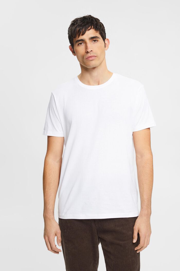 Jersey-T-paita, 100 % puuvillaa, WHITE, detail image number 0