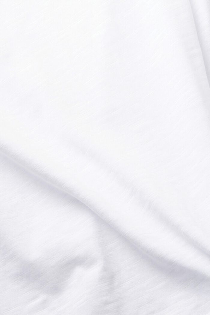 Pintakuvioitu t-paita puuvillaa, WHITE, detail image number 4