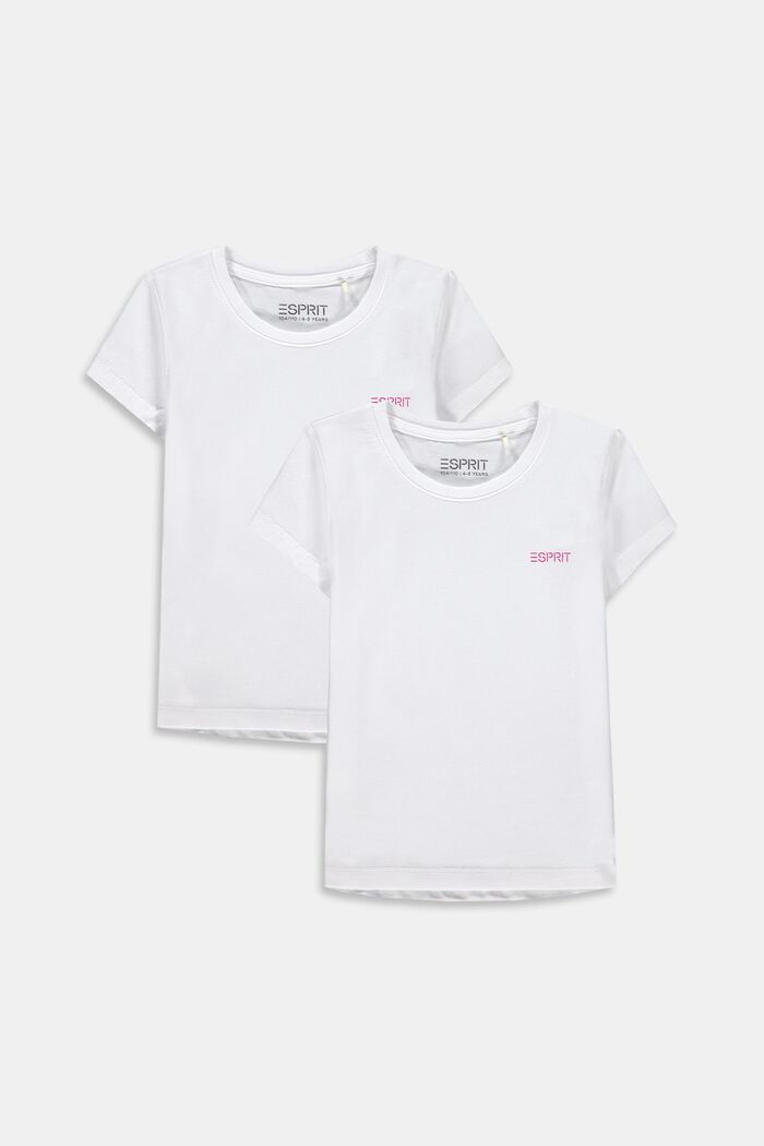 2 t-paitaa 100 % puuvillaa, WHITE, detail image number 0