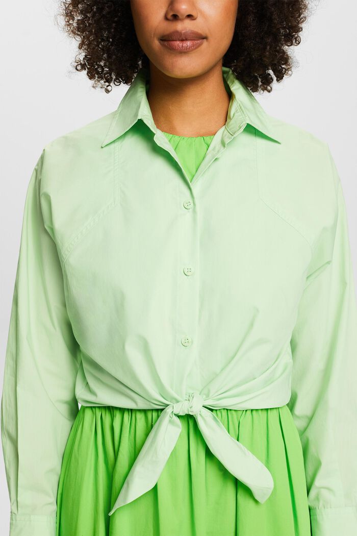 Vajaapituinen edestä solmittava paita, LIGHT GREEN, detail image number 3