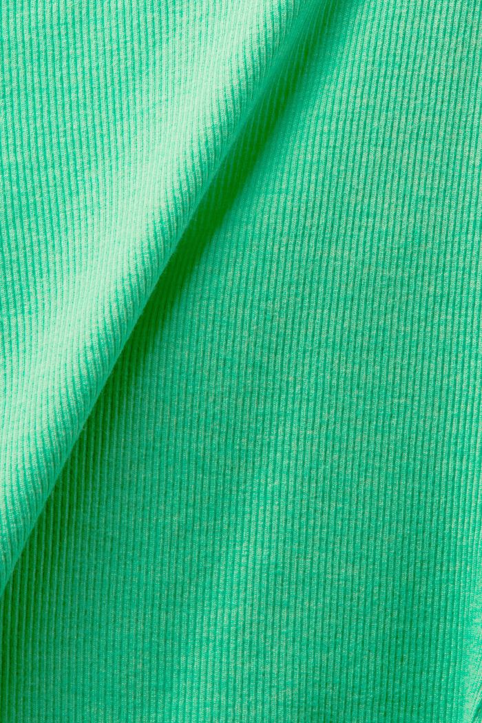 Olkapään paljastava ribbi-T-paita, CITRUS GREEN, detail image number 5