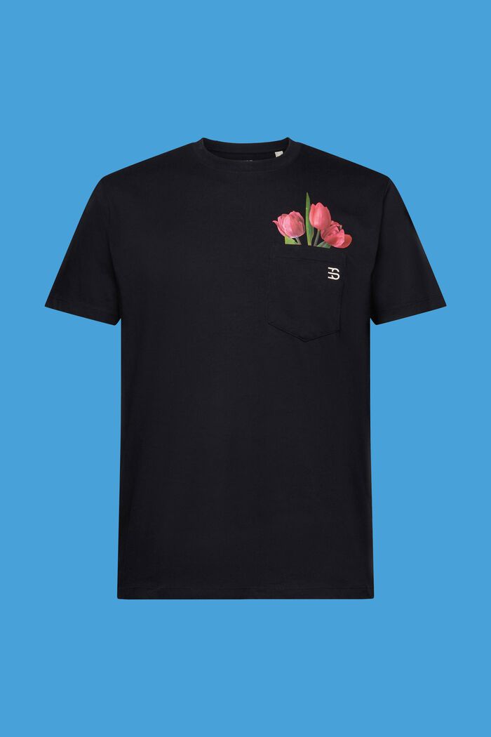 Painettu jersey-T-paita 100 % puuvillaa, BLACK, detail image number 6