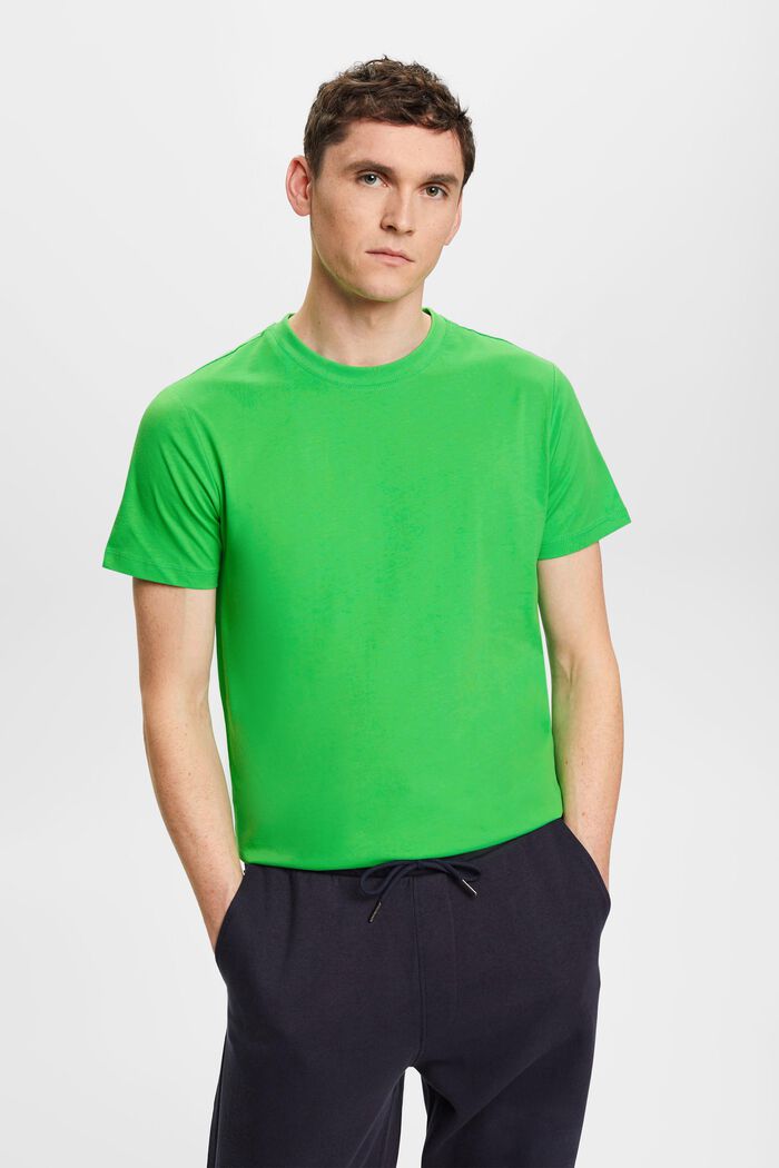 T-paita jerseytä, pyöreä pääntie, GREEN, detail image number 0