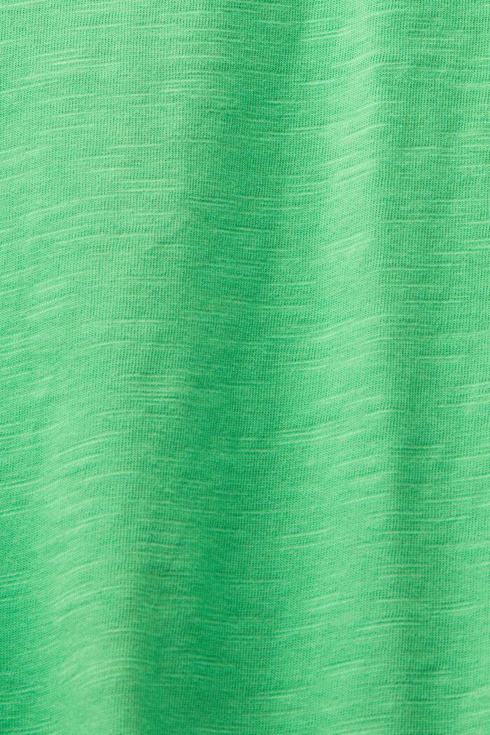 Pintakuvioitu t-paita puuvillaa, GREEN, detail image number 4