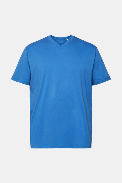 Jersey-T-paita, 100 % puuvillaa, BLUE, overview