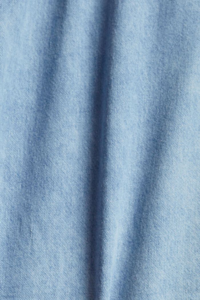 Sisältävät pellavaa: paperbag-tyyliset farkut, BLUE MEDIUM WASHED, detail image number 4