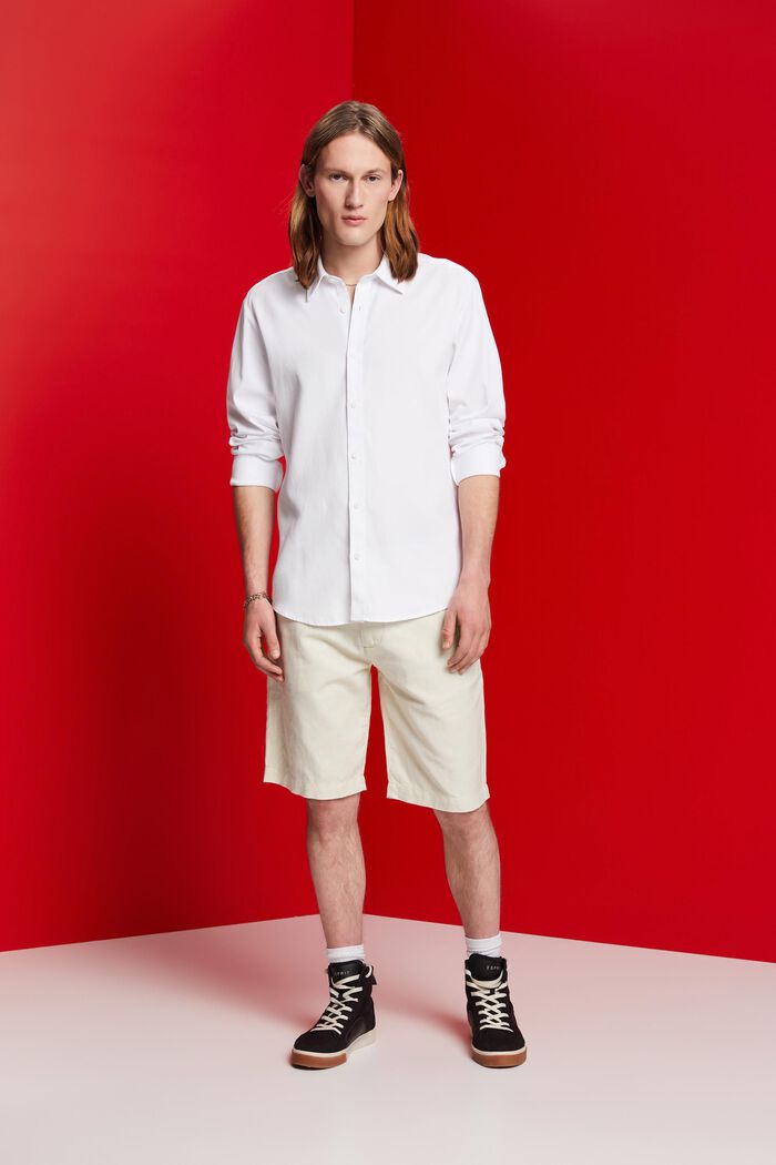 Slim fit -mallinen paita, WHITE, detail image number 4