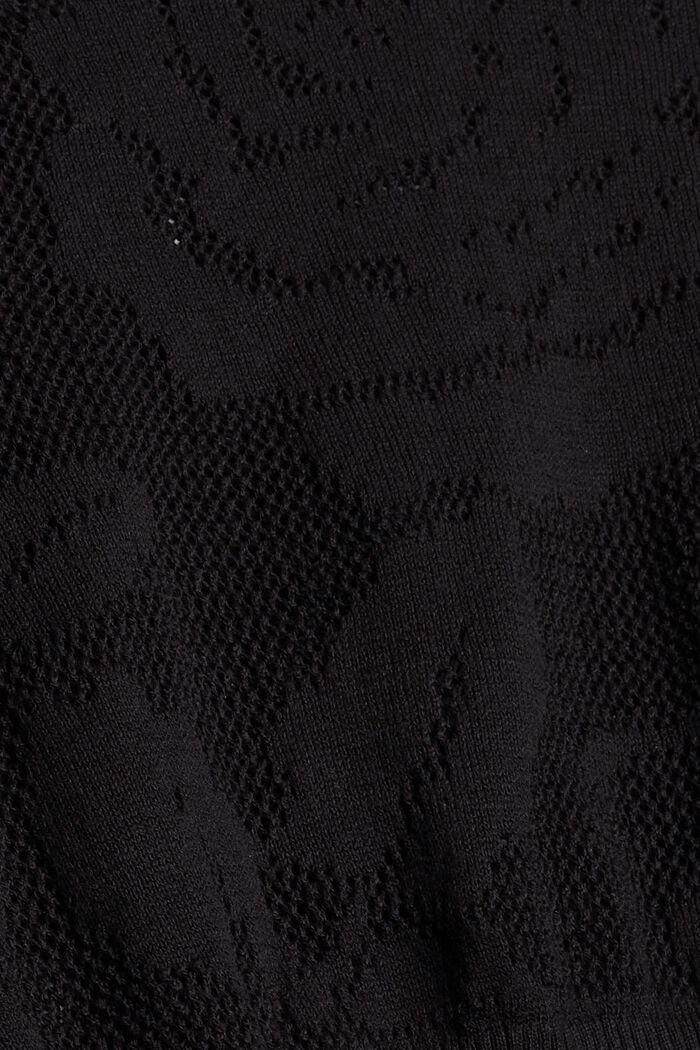 Neulepusero reikäneulosta, BLACK, detail image number 1