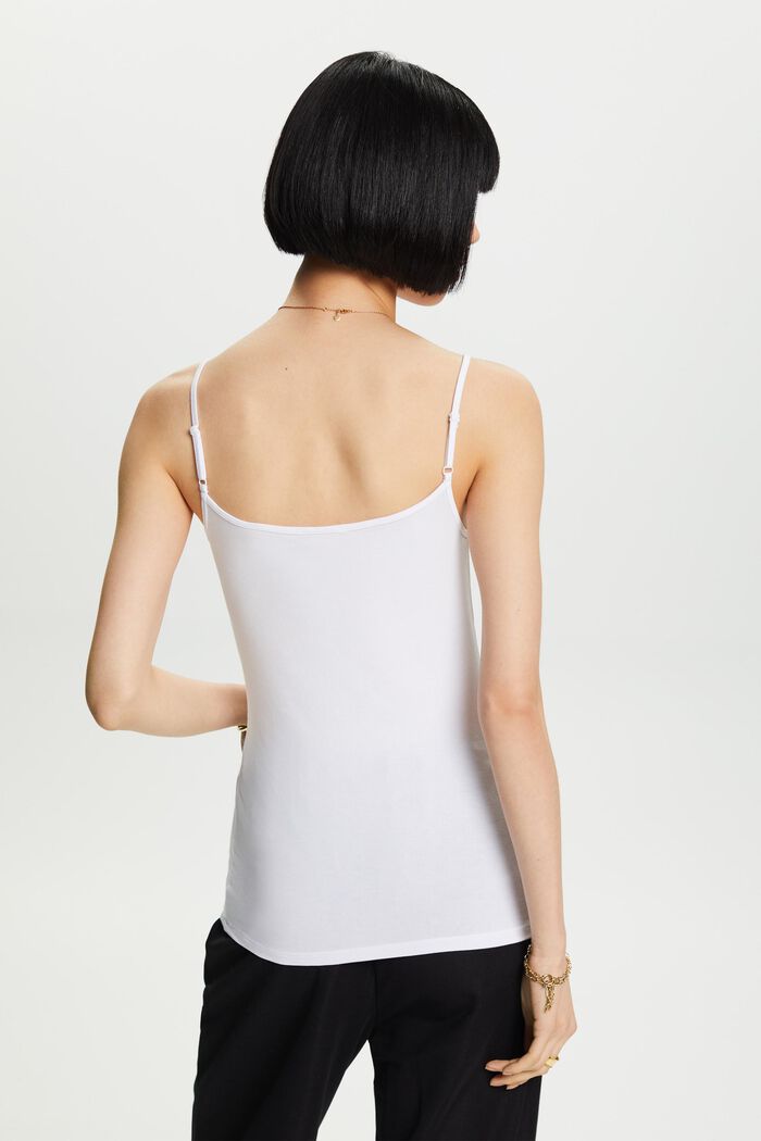 Camisole-toppi jerseytä, WHITE, detail image number 3