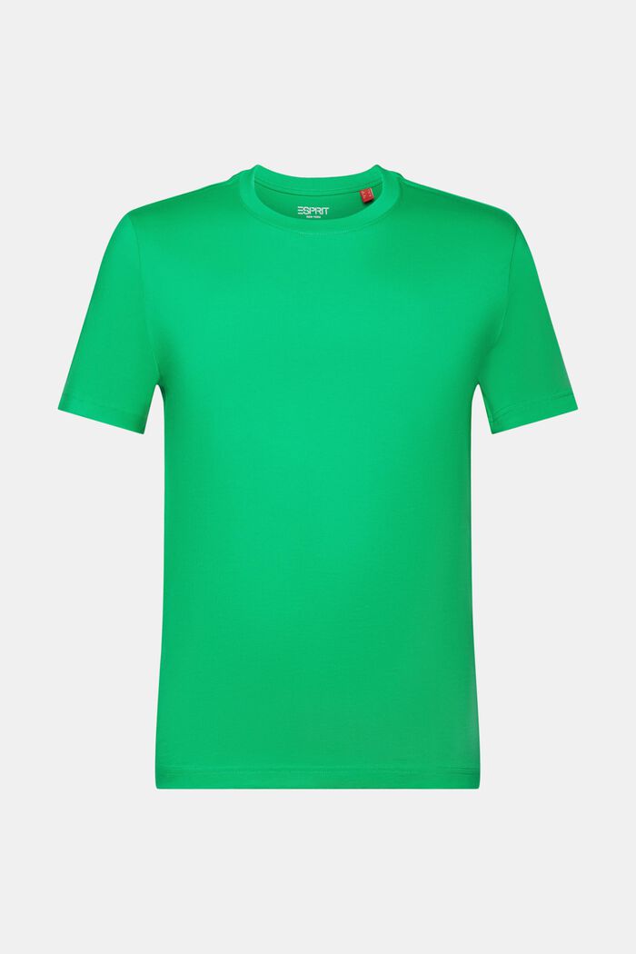 T-paita pyöreällä pääntiellä pima-puuvillaa, GREEN, detail image number 7