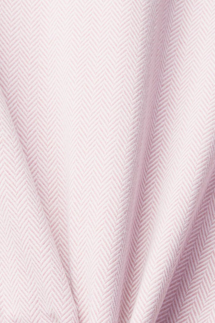 Pitkähihainen kalanruotokuvioinen paita lyhyellä vetoketjulla, LAVENDER, detail image number 4