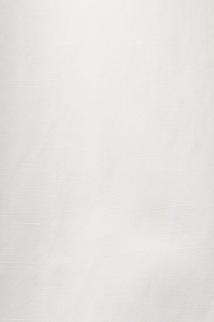 Lyhythihainen paita pellavasekoitetta, WHITE, detail image number 4