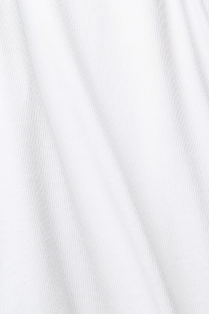 Ribbityylinen toppi, WHITE, detail image number 4