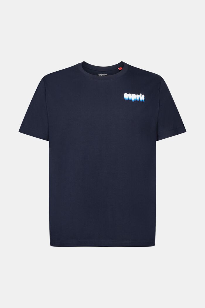 Painokuvioitu jersey-T-paita 100 % puuvillaa, NAVY, detail image number 6