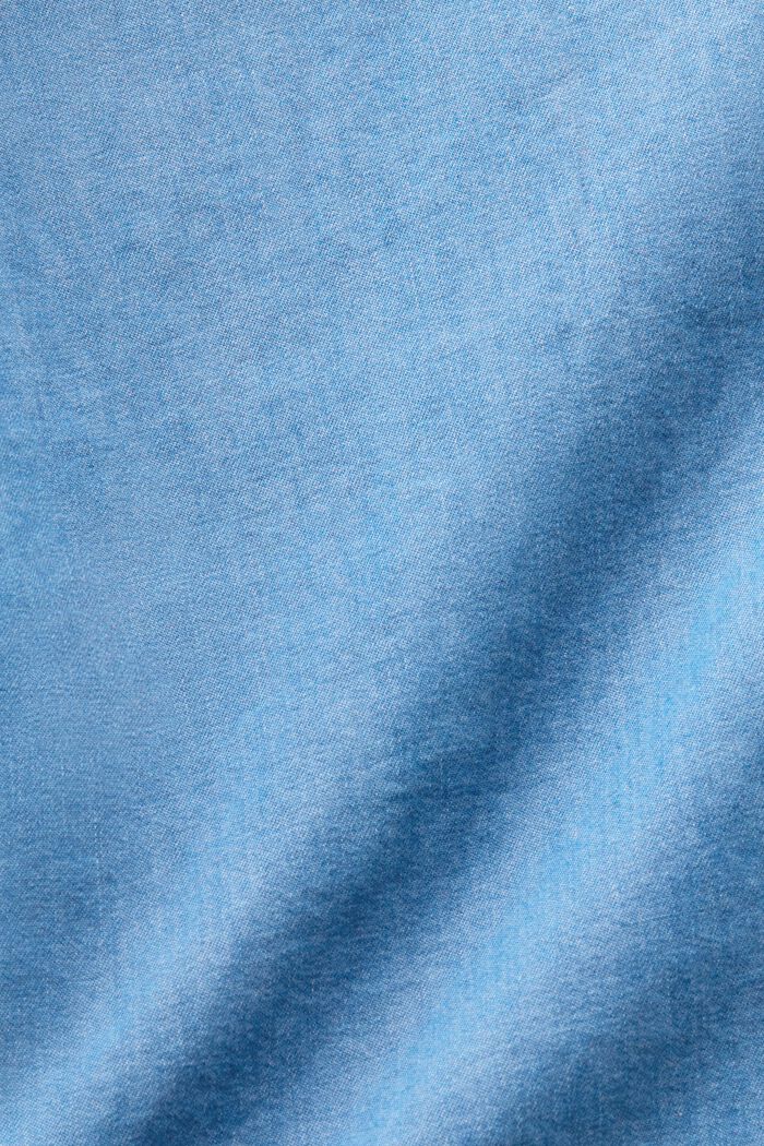 Vajaapituinen paitapusero denimiä, BLUE LIGHT WASHED, detail image number 5