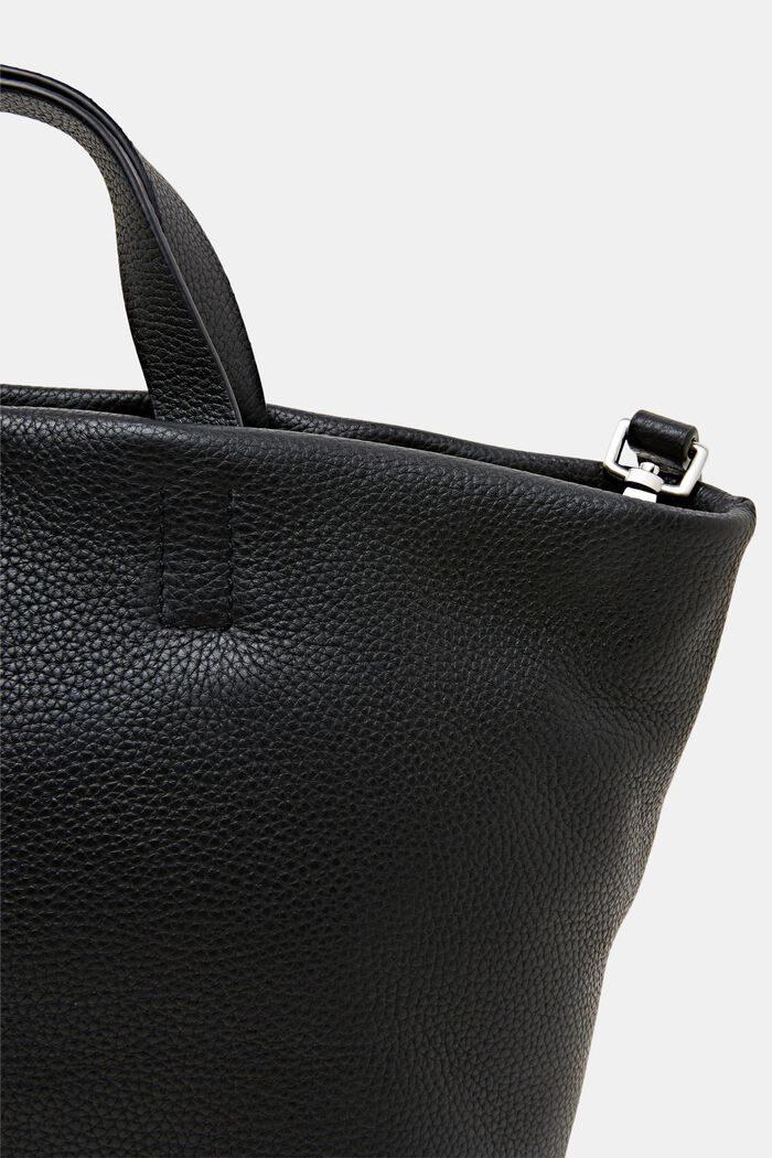 Nahkainen tote bag, BLACK, detail image number 1