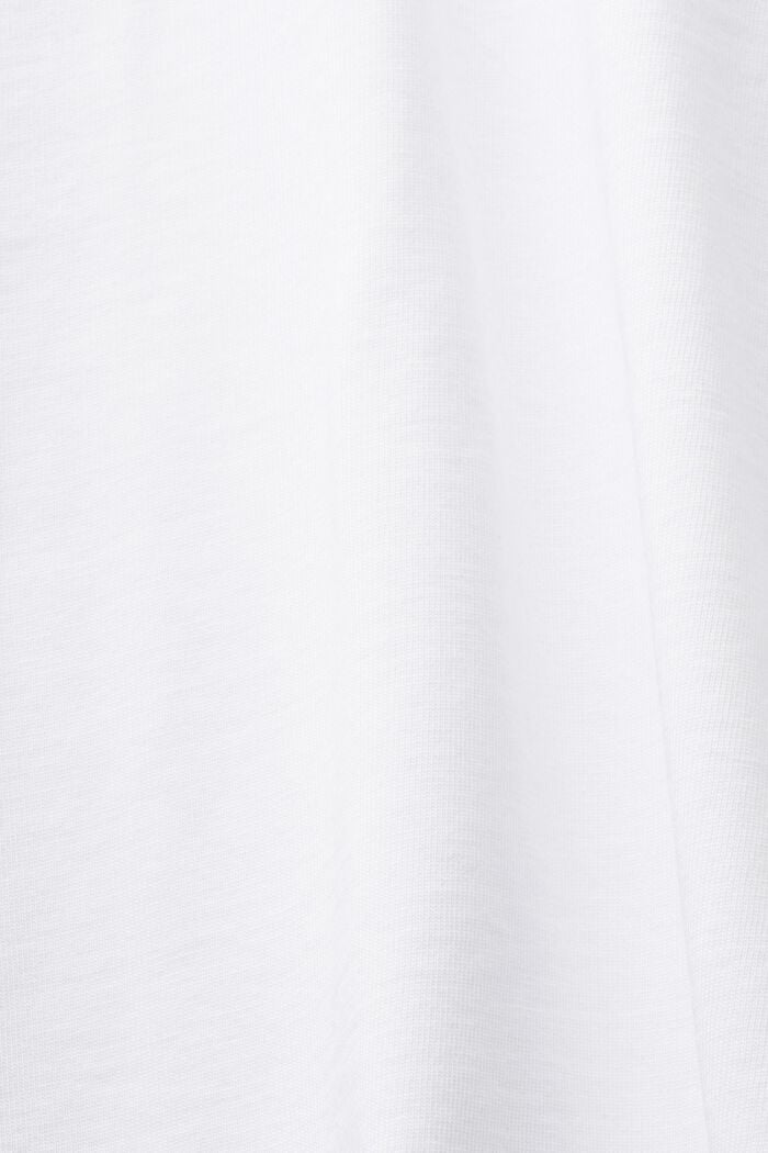 Logollinen t-paita puuvillajerseytä, WHITE, detail image number 4