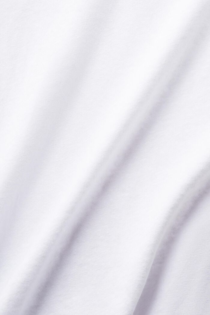 T-paita puuvilla-pellavasekoitetta, WHITE, detail image number 5