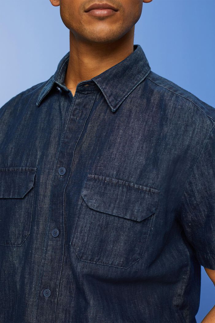 Farkkutyylinen lyhythihainen paita, BLUE BLACK, detail image number 4
