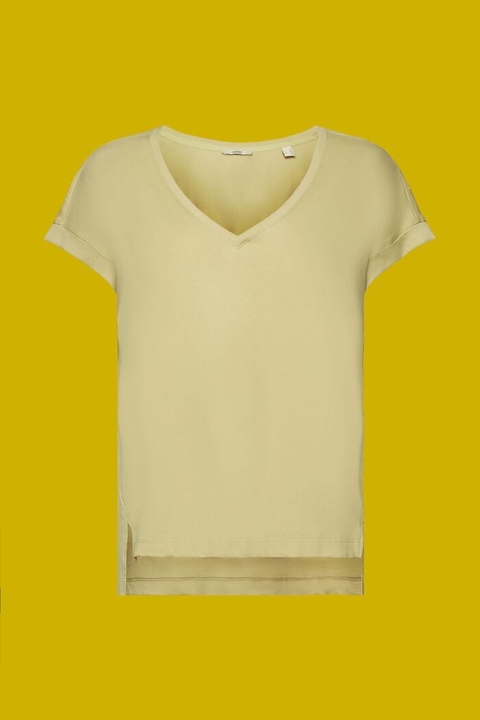 V-aukkoinen T-paita, PASTEL GREEN, detail image number 6
