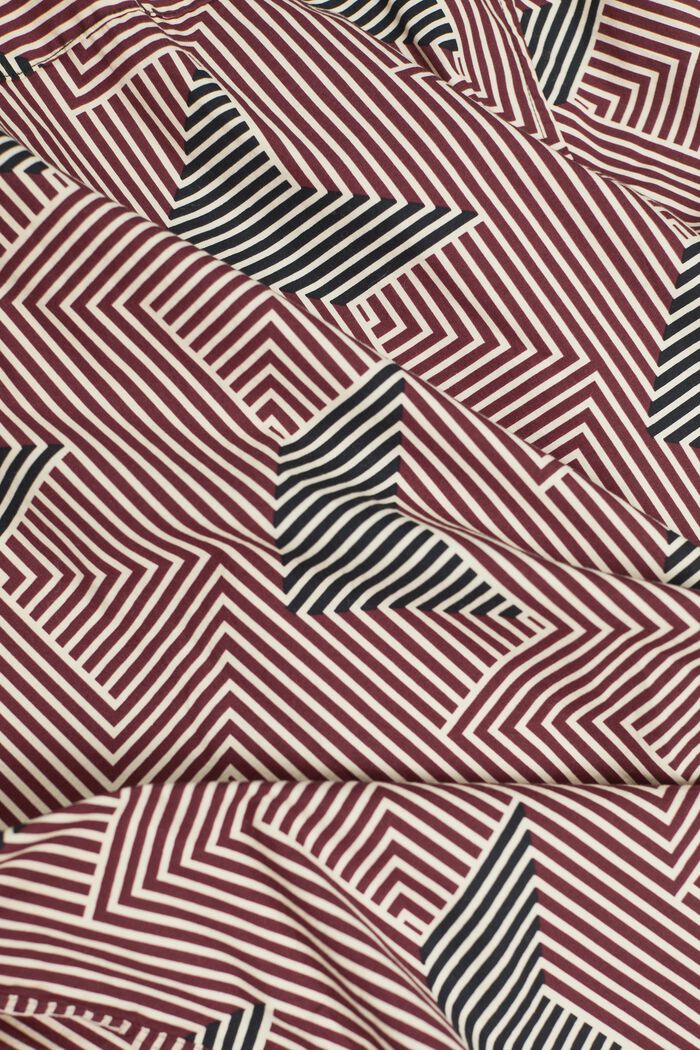 Geometrisesti kuvioitu Regular Fit -paita, GARNET RED, detail image number 6