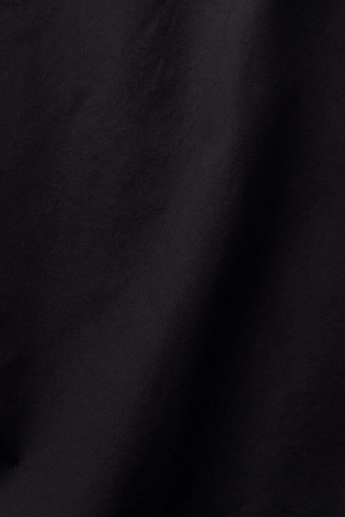 Lyhythihainen paita puuvillapopliinia, BLACK, detail image number 5