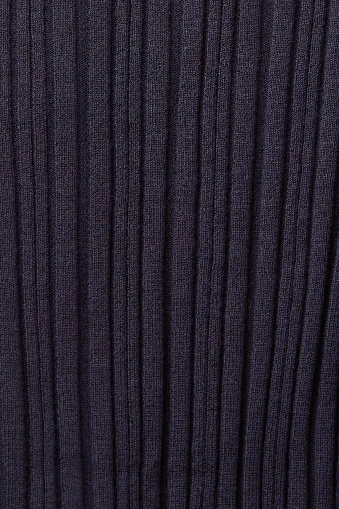 Neulepaita napillisella pikeekauluksella, PETROL BLUE, detail image number 4