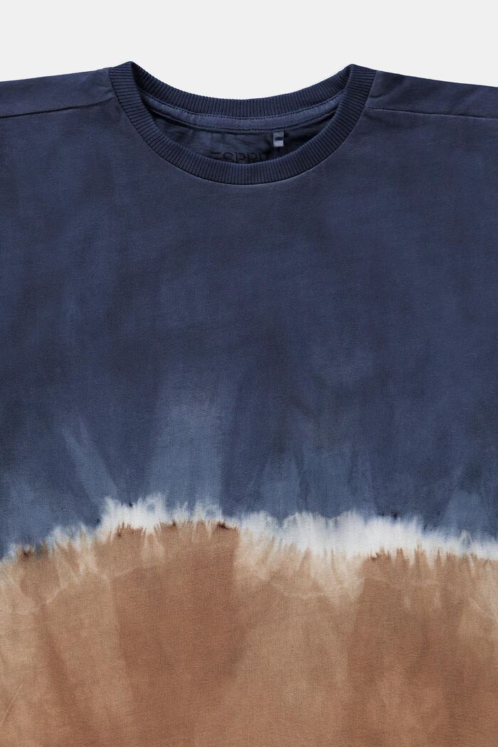 Kaksivärinen, batiikkityylinen T-paita, GREY BLUE, detail image number 2