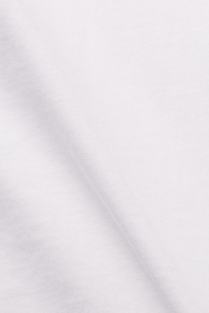 Sävy sävyyn painettu t-paita, 100 % puuvillaa, WHITE, detail image number 6