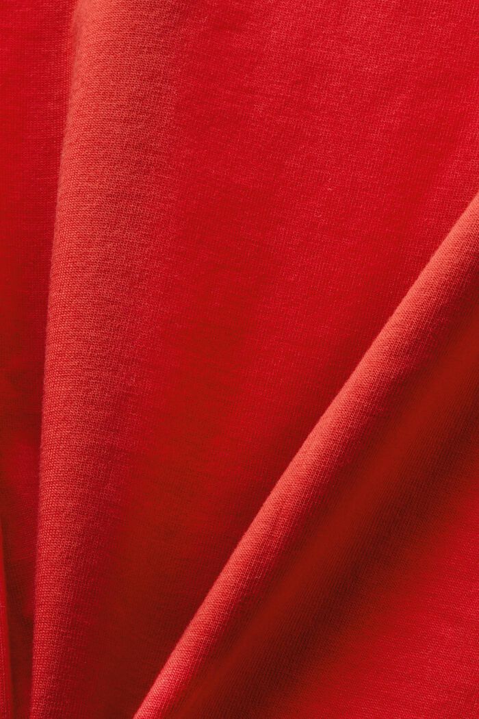 Kukkakuvioitu logollinen t-paita, DARK RED, detail image number 5
