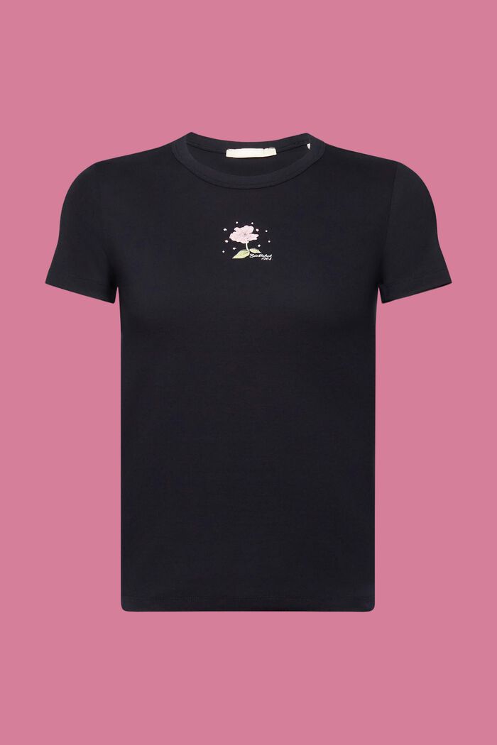 T-paita, jonka etupuolella painatus, BLACK, detail image number 7