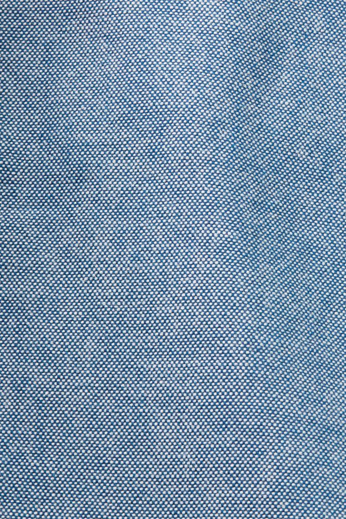 Kohopintaiset chinohousut 100 % puuvillaa, BLUE, detail image number 6